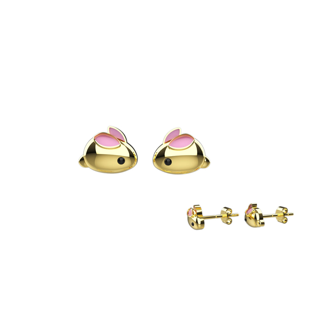 Small rabbit earrings – playful and minimalist studs