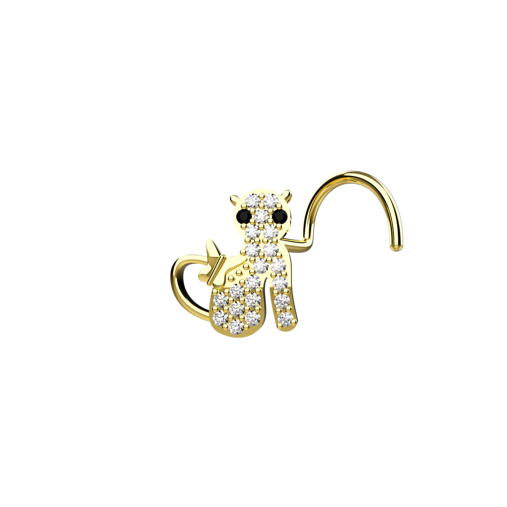 Cat Gold Nose Stud