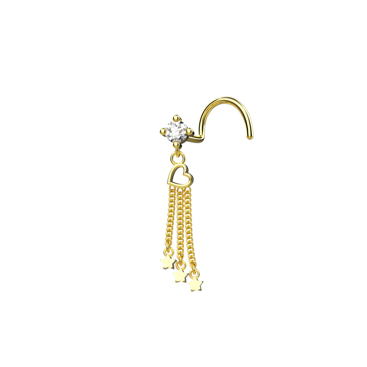 Elegant drop design nose piercing