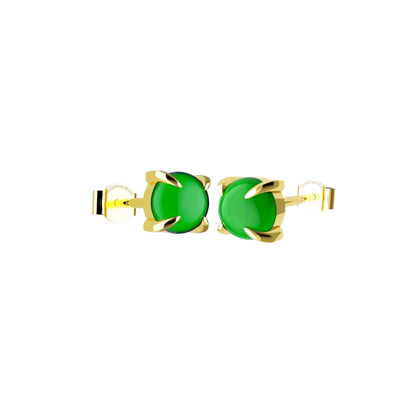 Emerald Gemstone Stud Earrings