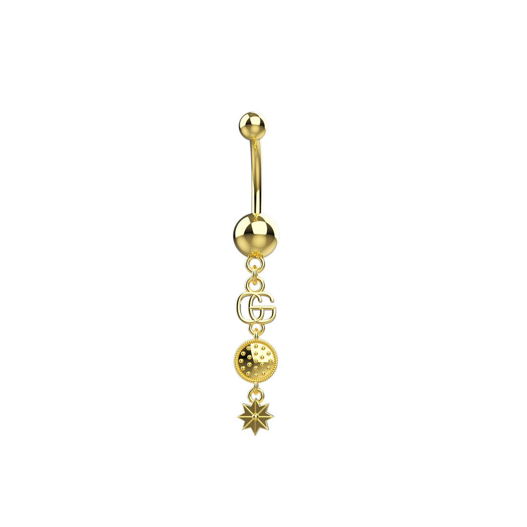 Gucci Styled Dangling Belly Bar