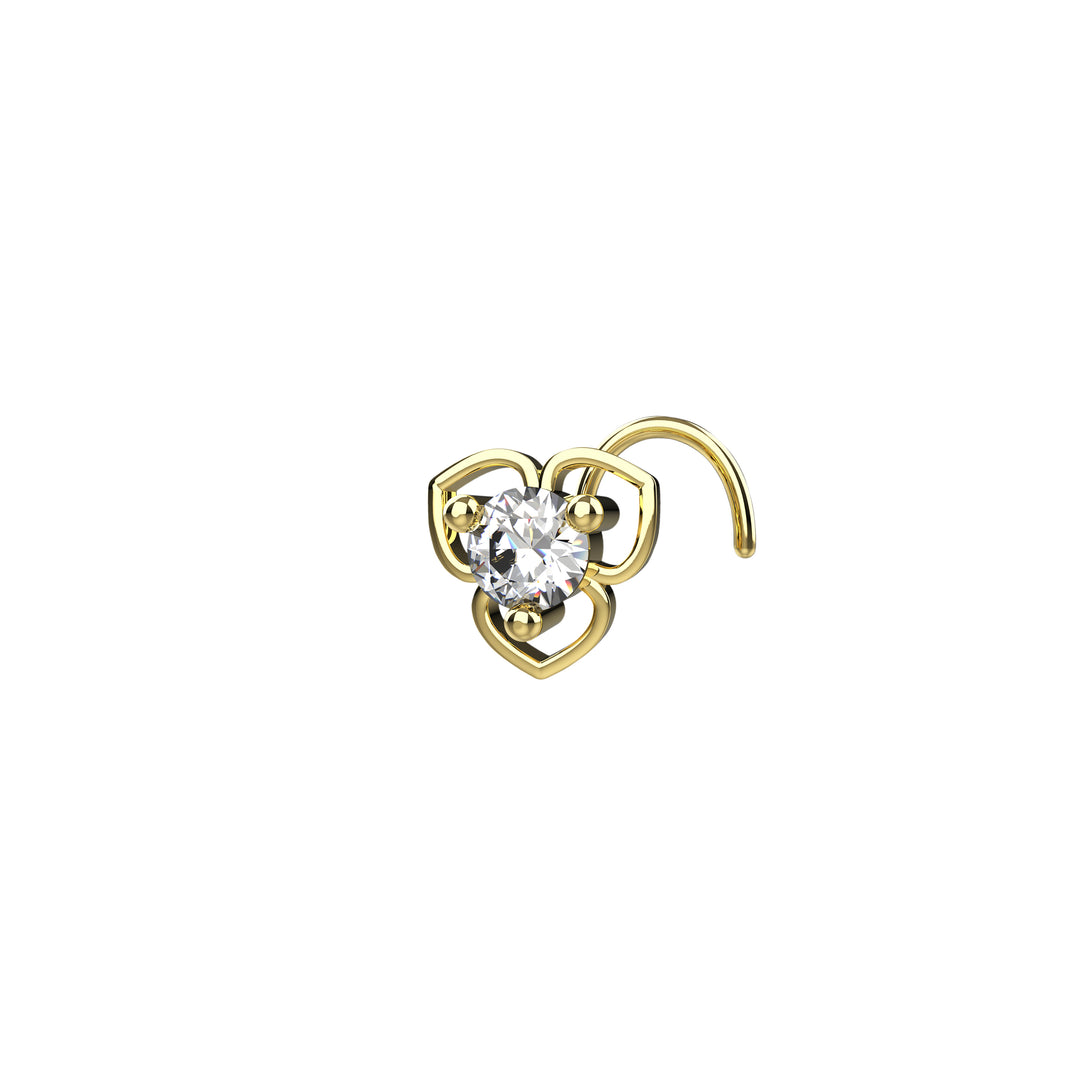 gold nose stud diamond