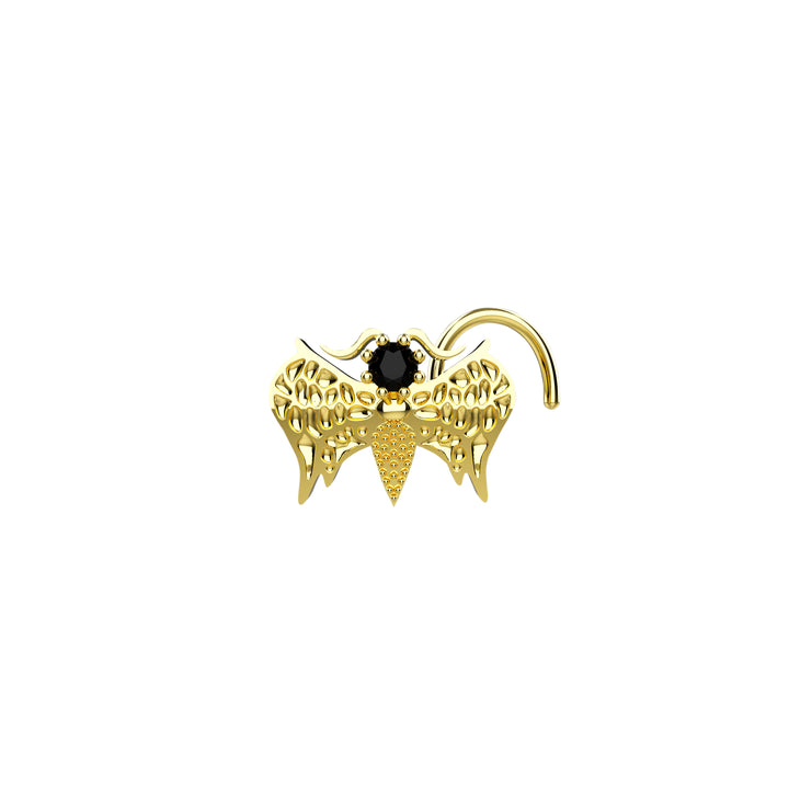 14k Gold Bat Nose Studs.