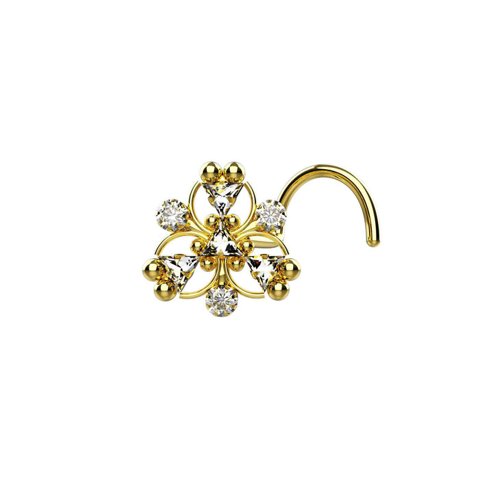 gold nose ring stud