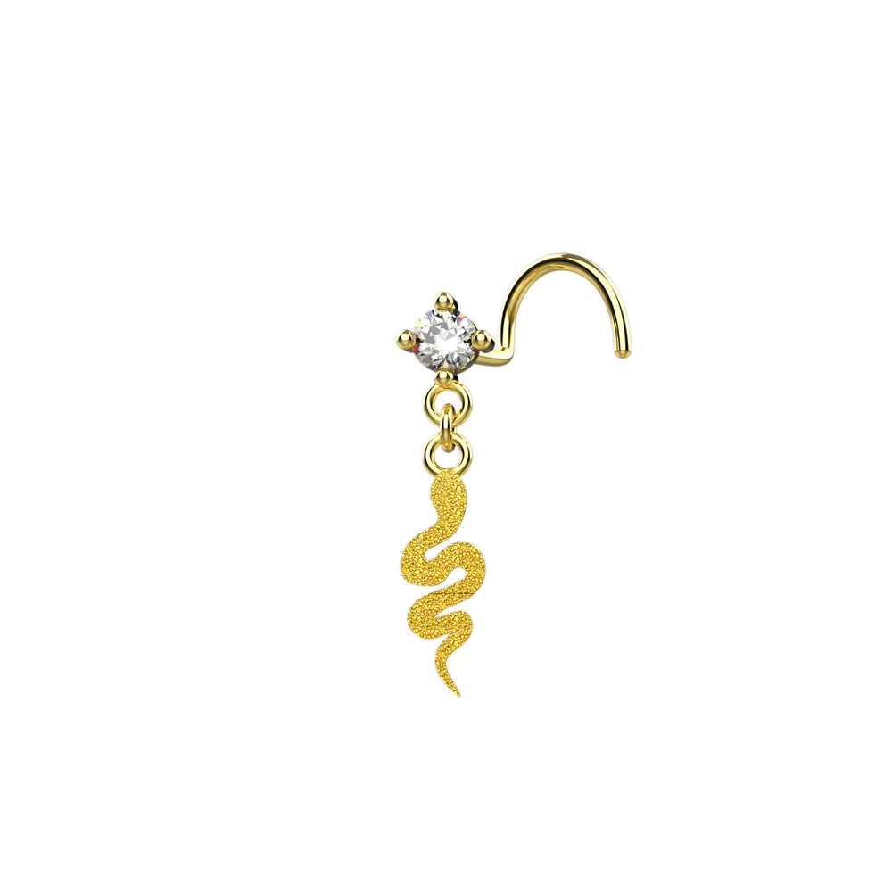 twist gold nose stud