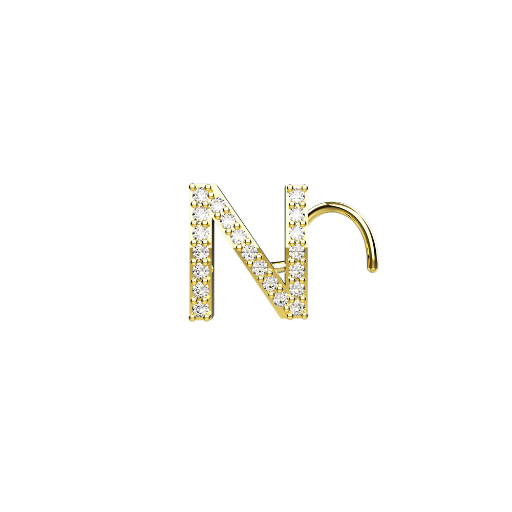 Initial N Nose Stud