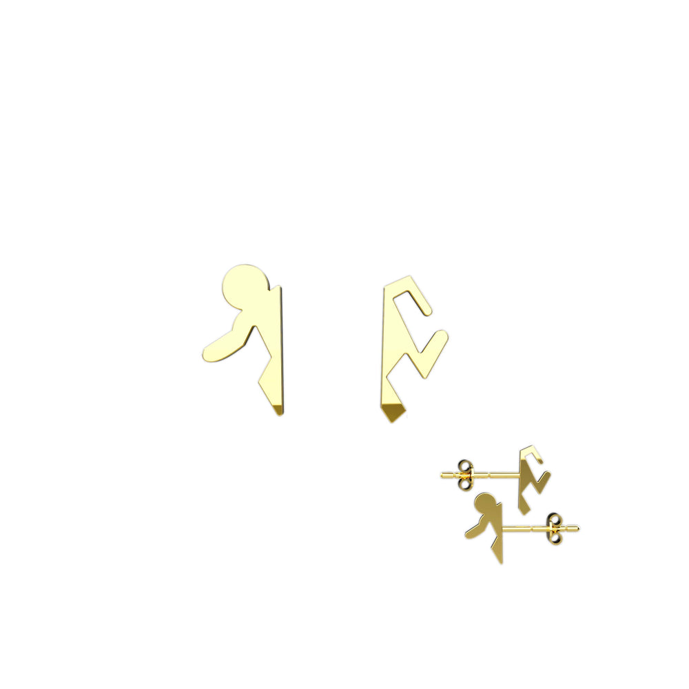 Silver hoop earrings for men