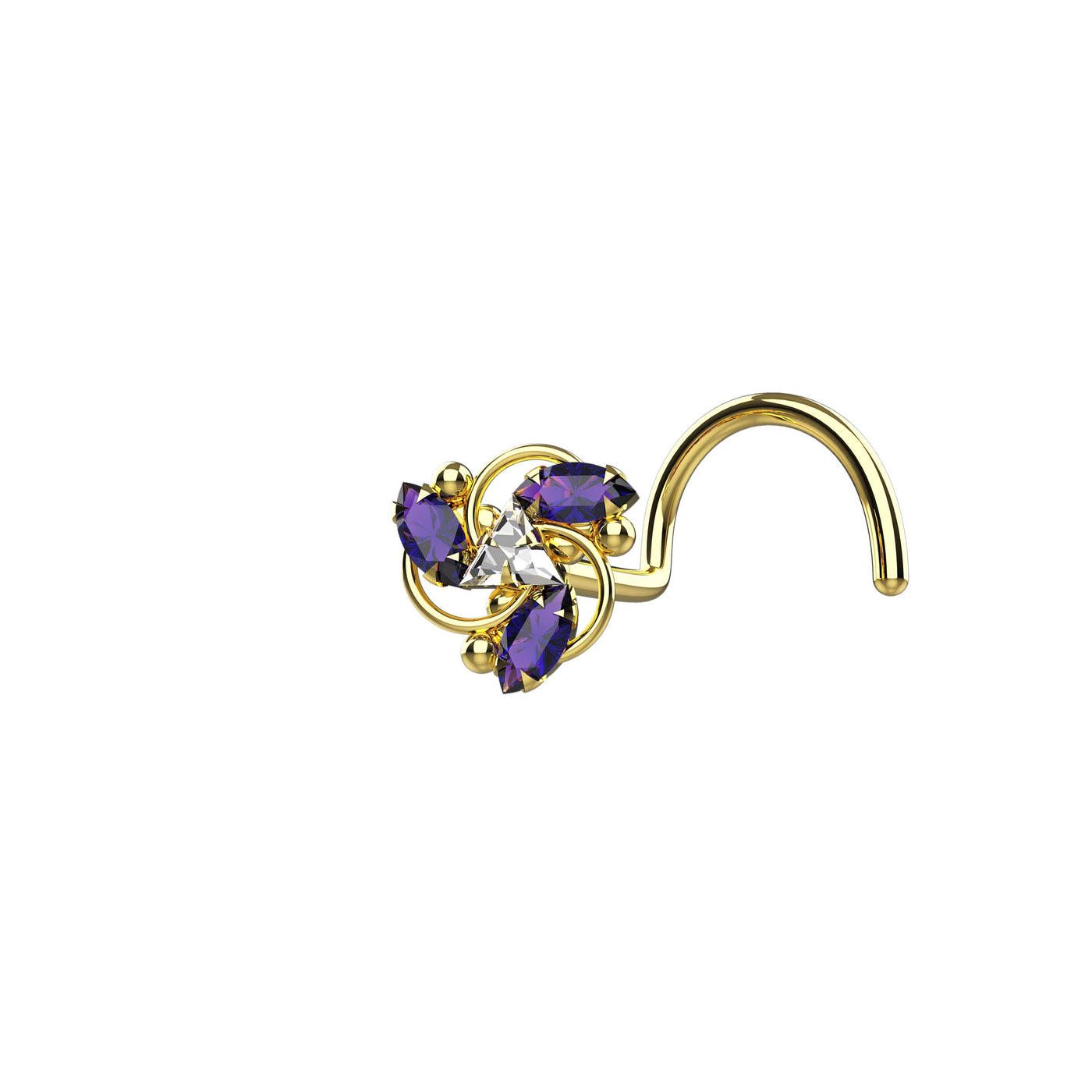 Trending nose studs gold 