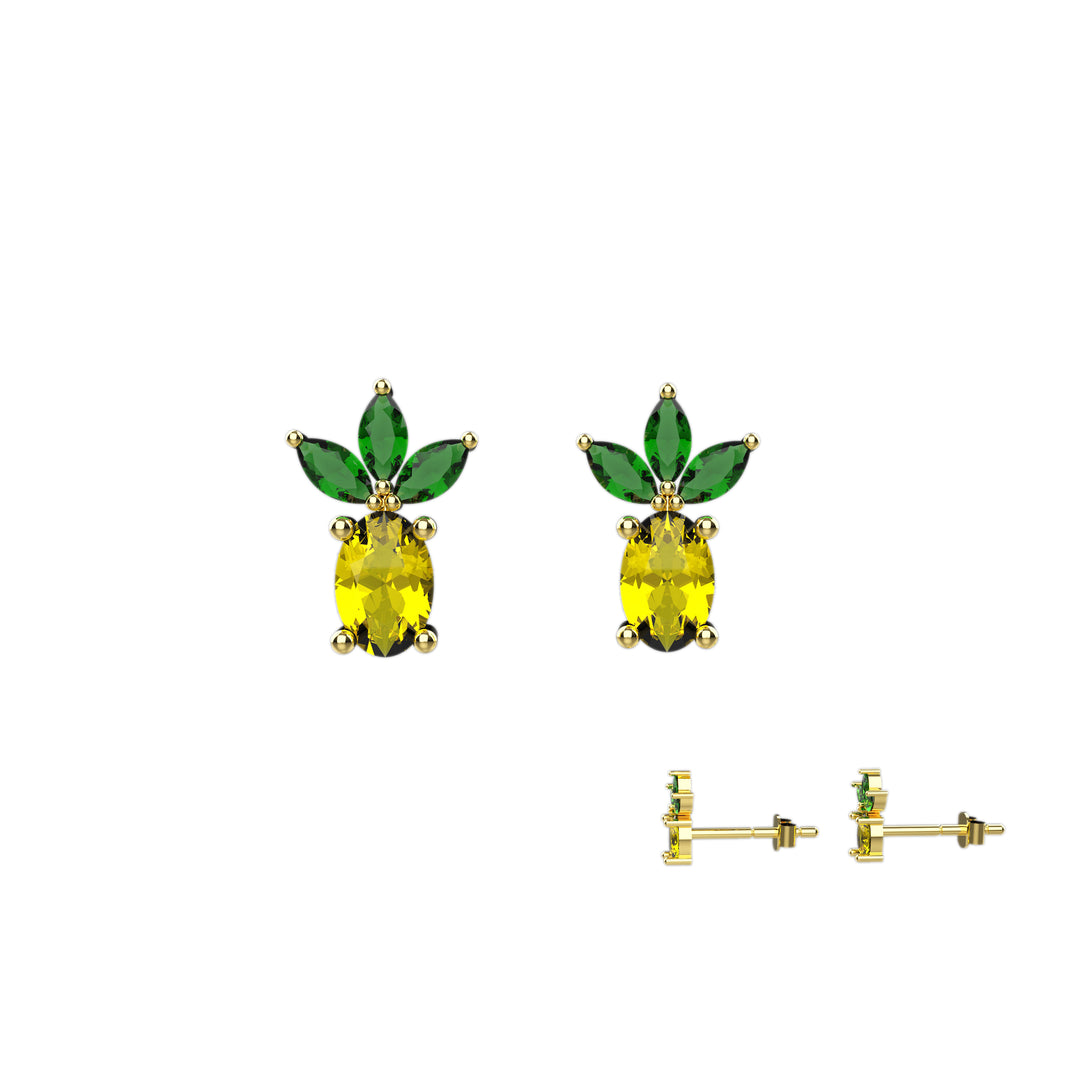 CZ Pineapple Earring