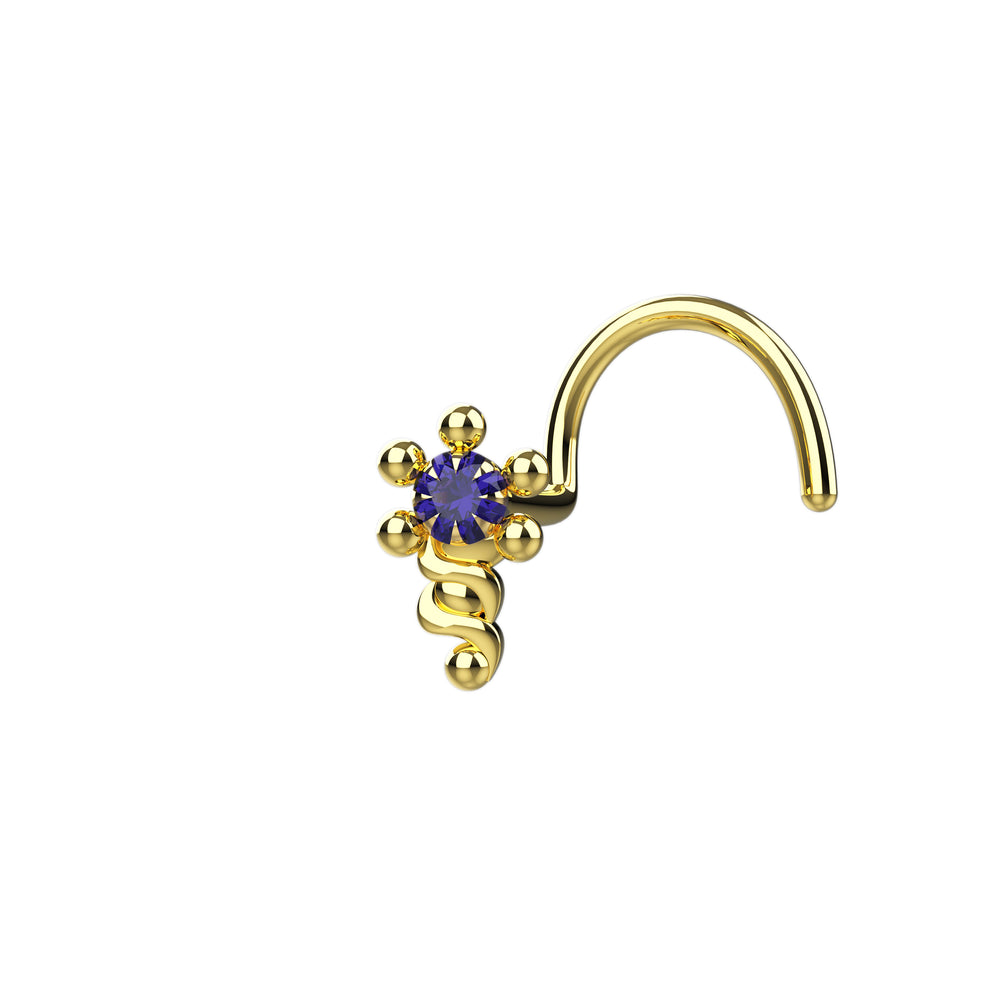 Small sapphire nose ring