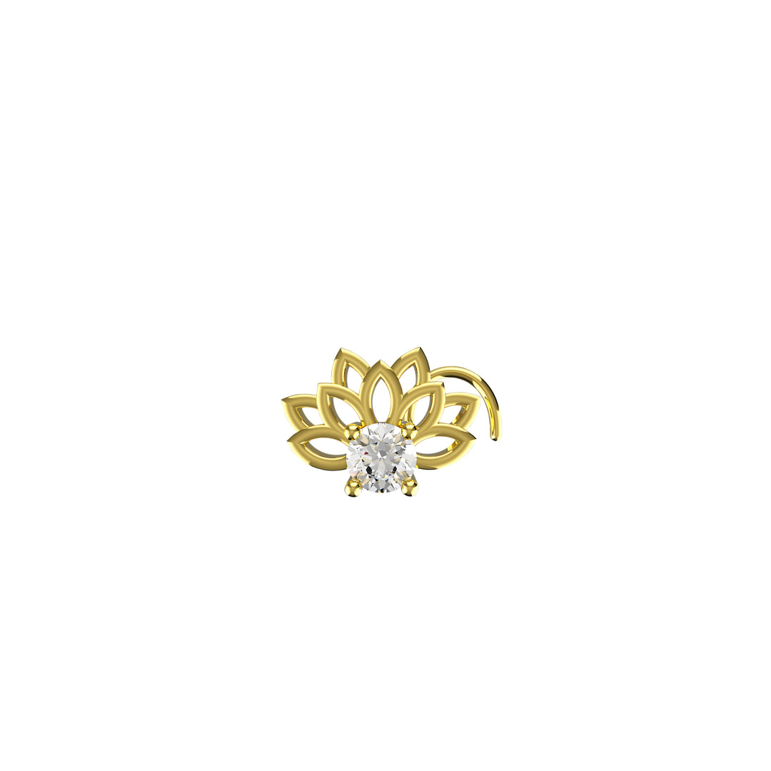 lotus flower nose studs piercing