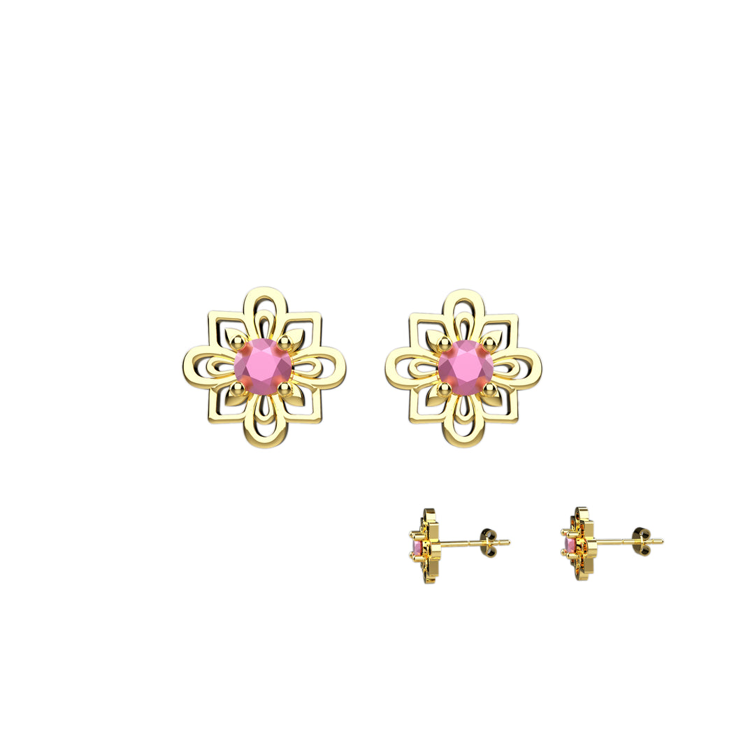 Elegant Flower Studs for Ear Piercing