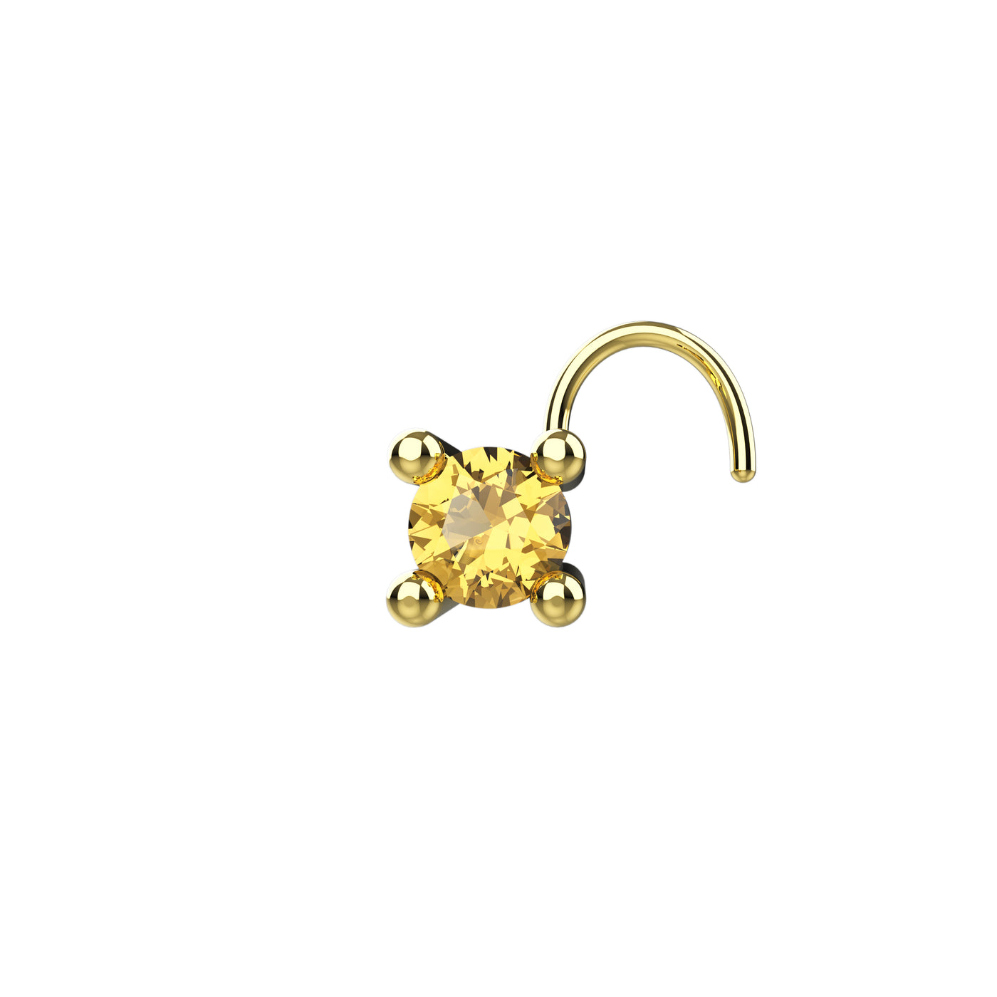 Champagne Stone Small Nose Stud