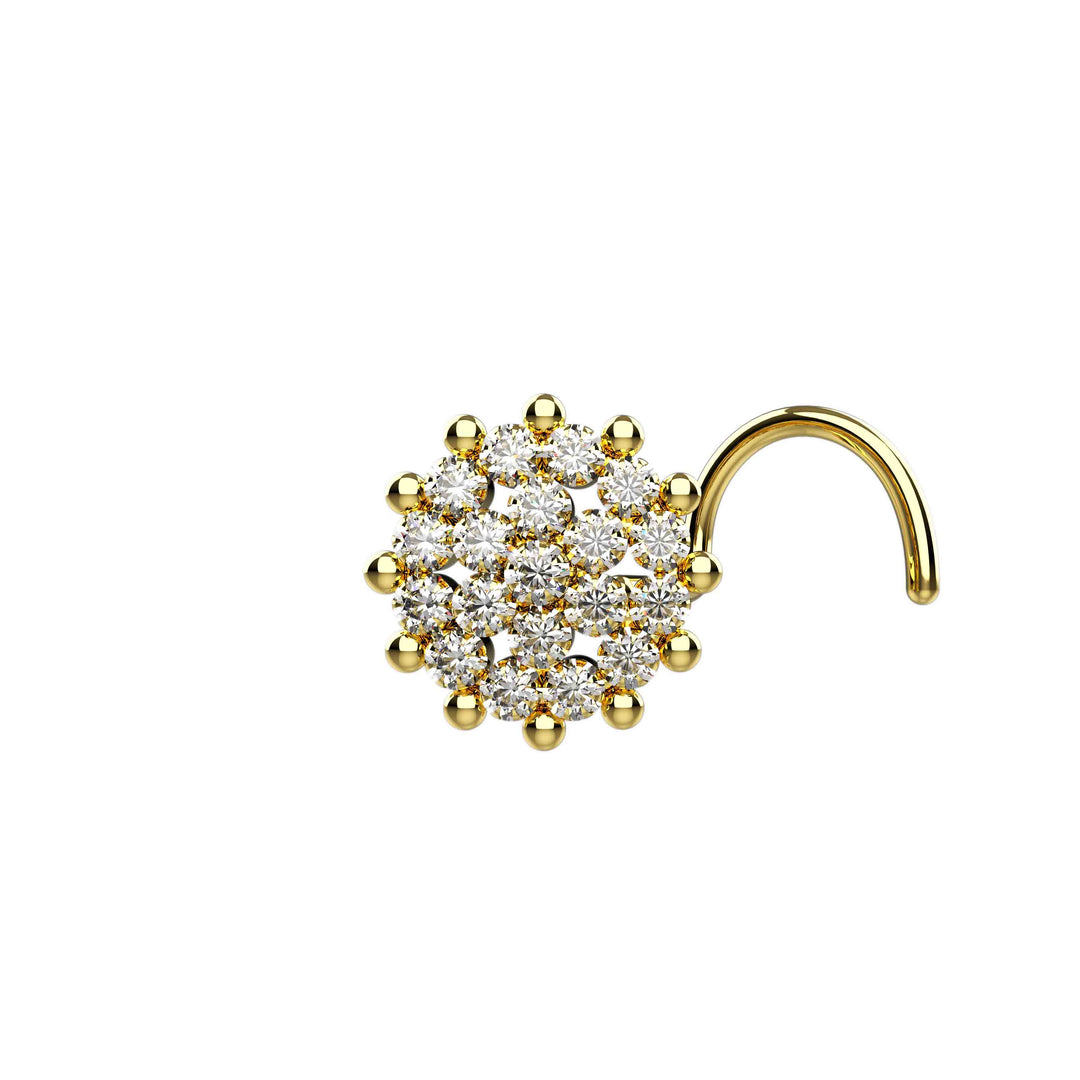 Nose piercing stud gold