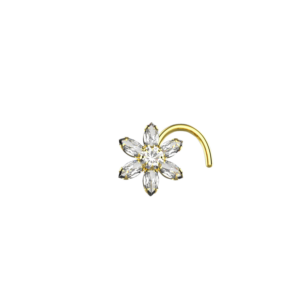 Cute gold nose stud