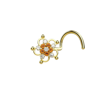 Trendy nose studs gold