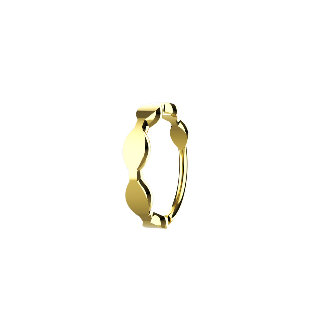 Minimalist gold hoop ring