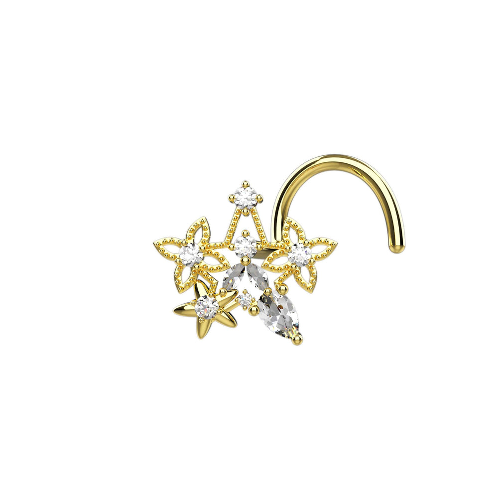  Star fish ethnic nose ring