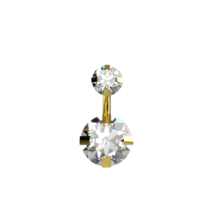 Clear Crystal Belly Button Ring