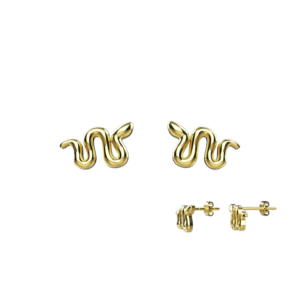 Serpent stud earrings – unique snake-inspired design