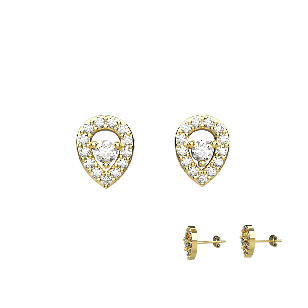 Elegant dangle earrings – gold and silver finish