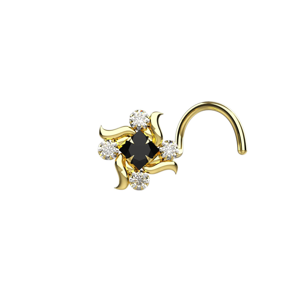 Statement gold nose stud 