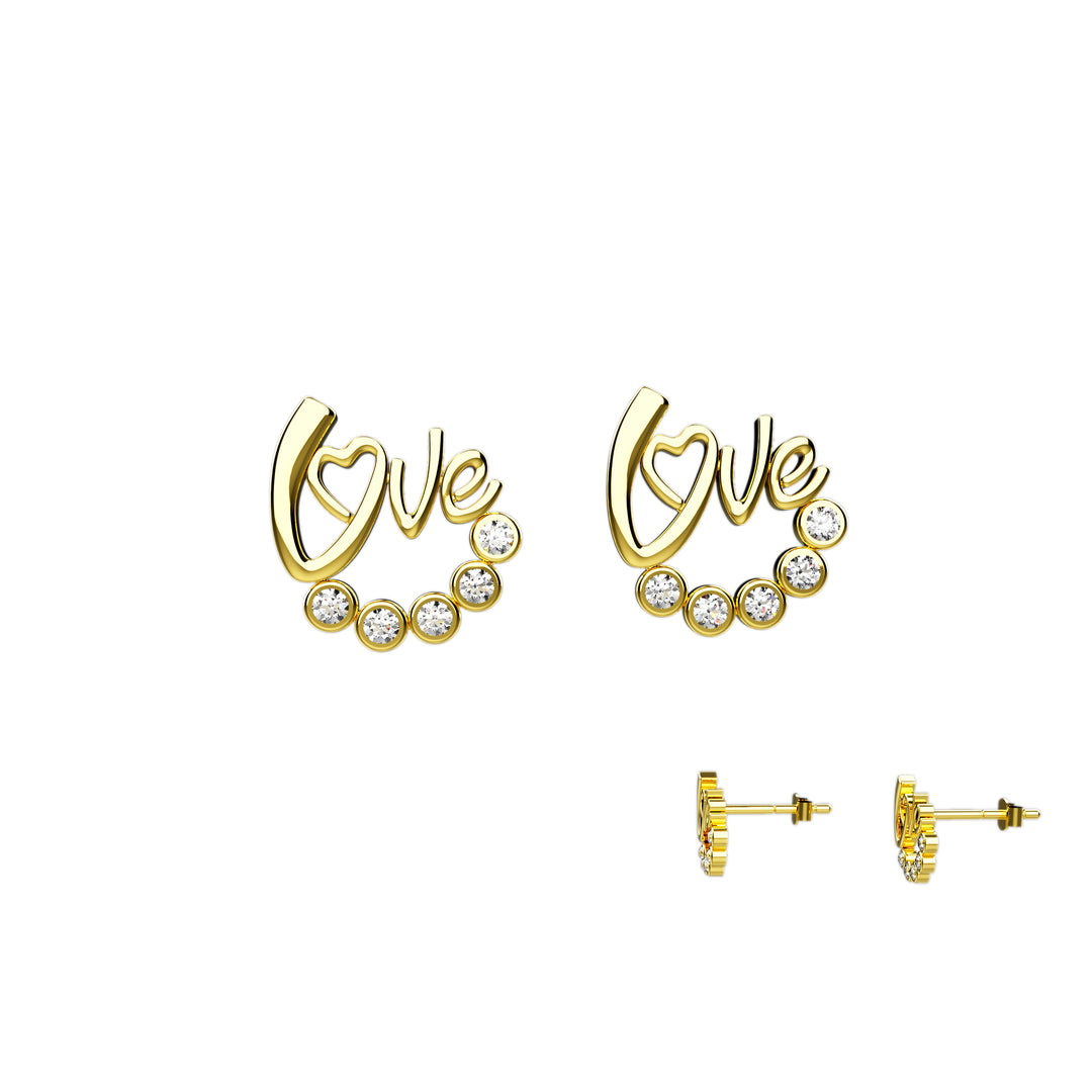 Dainty gold diamond earrings – perfect gift for her