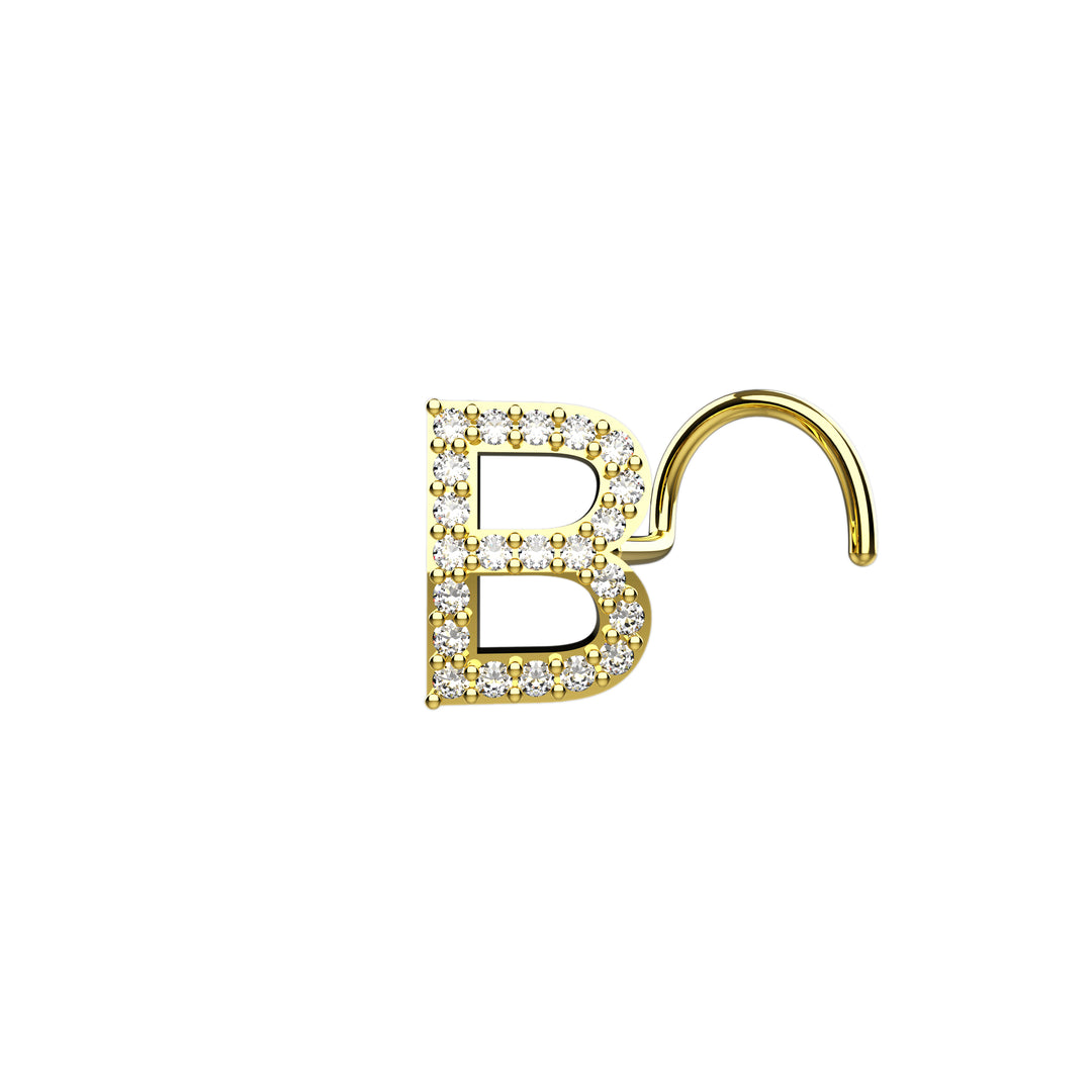 Initial B Nose Stud