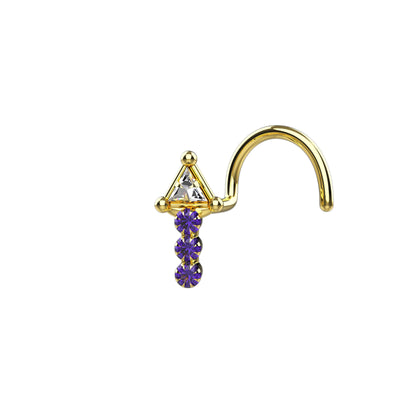 Trendy arrow nose ring gold 