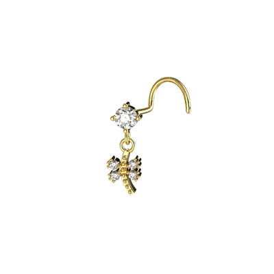 dragonfly dangle nose ring