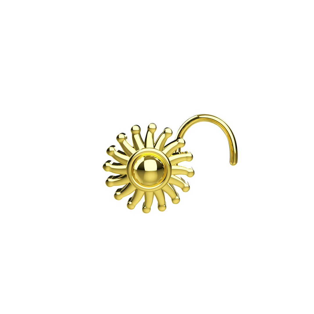 boho sun nose ring stud