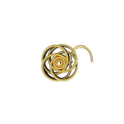 Swirling Gold Plated Nose Stud