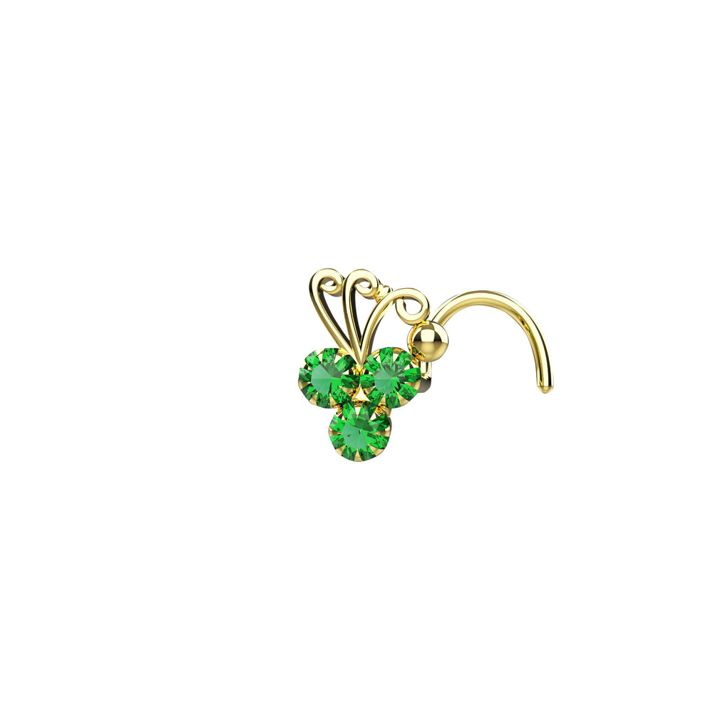 tiny 14k gold nose stud for women