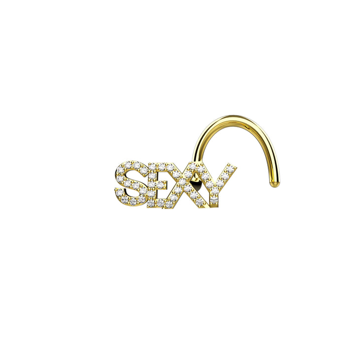 Unique letter nose rings gold 