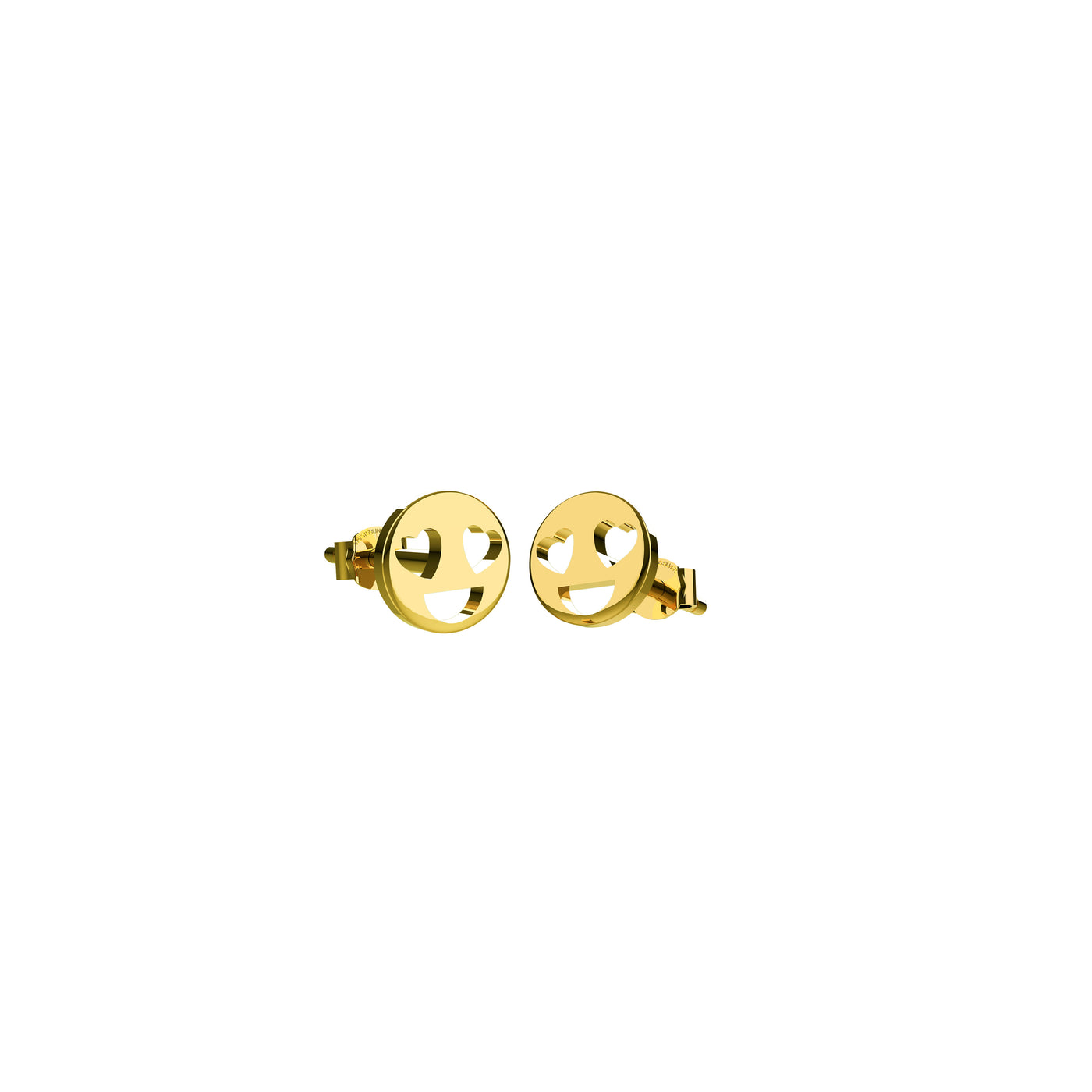 Tiny Heart Face Emoji Ear Stud