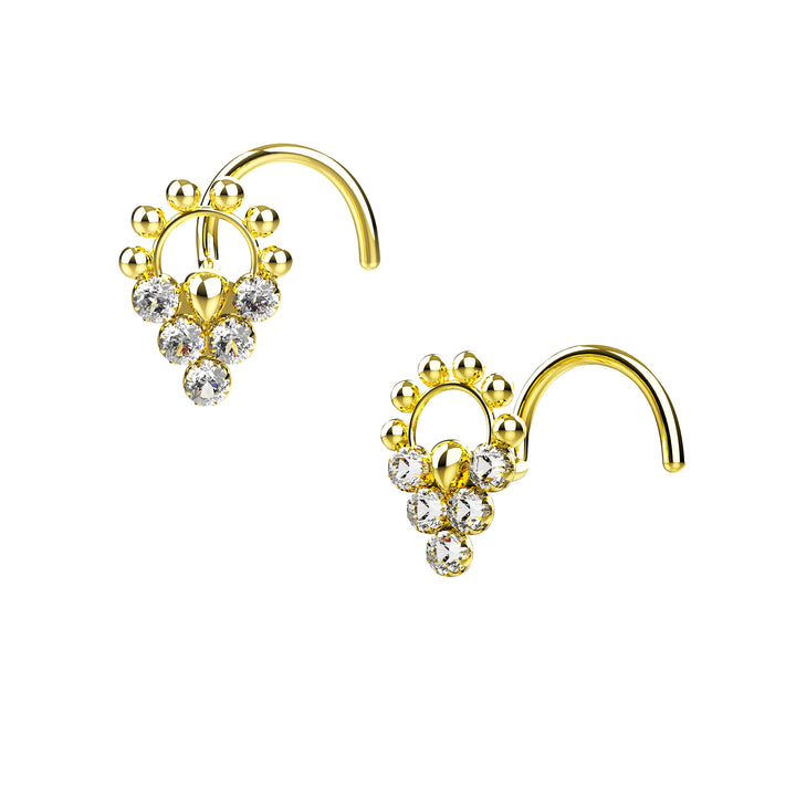 Daimond Gold Plated Nose Stud