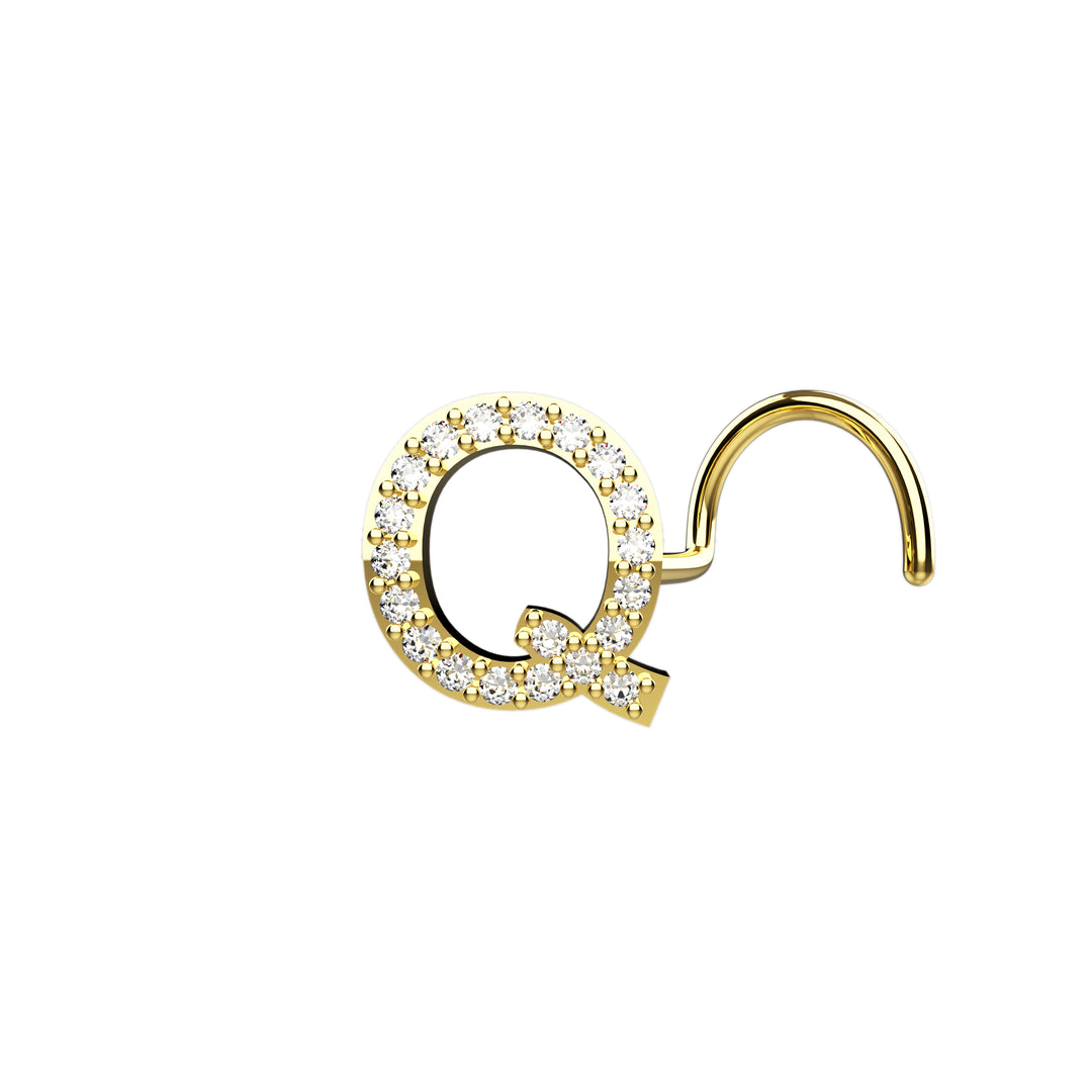 Initial Q Nose Stud