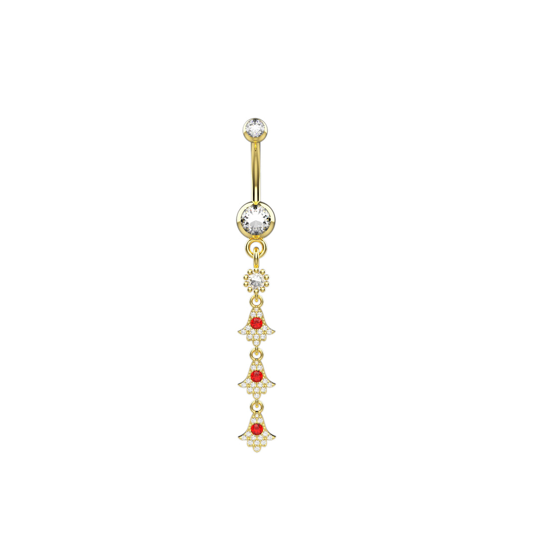 925 Sterling Silver Chandelier Shaped Belly Bar