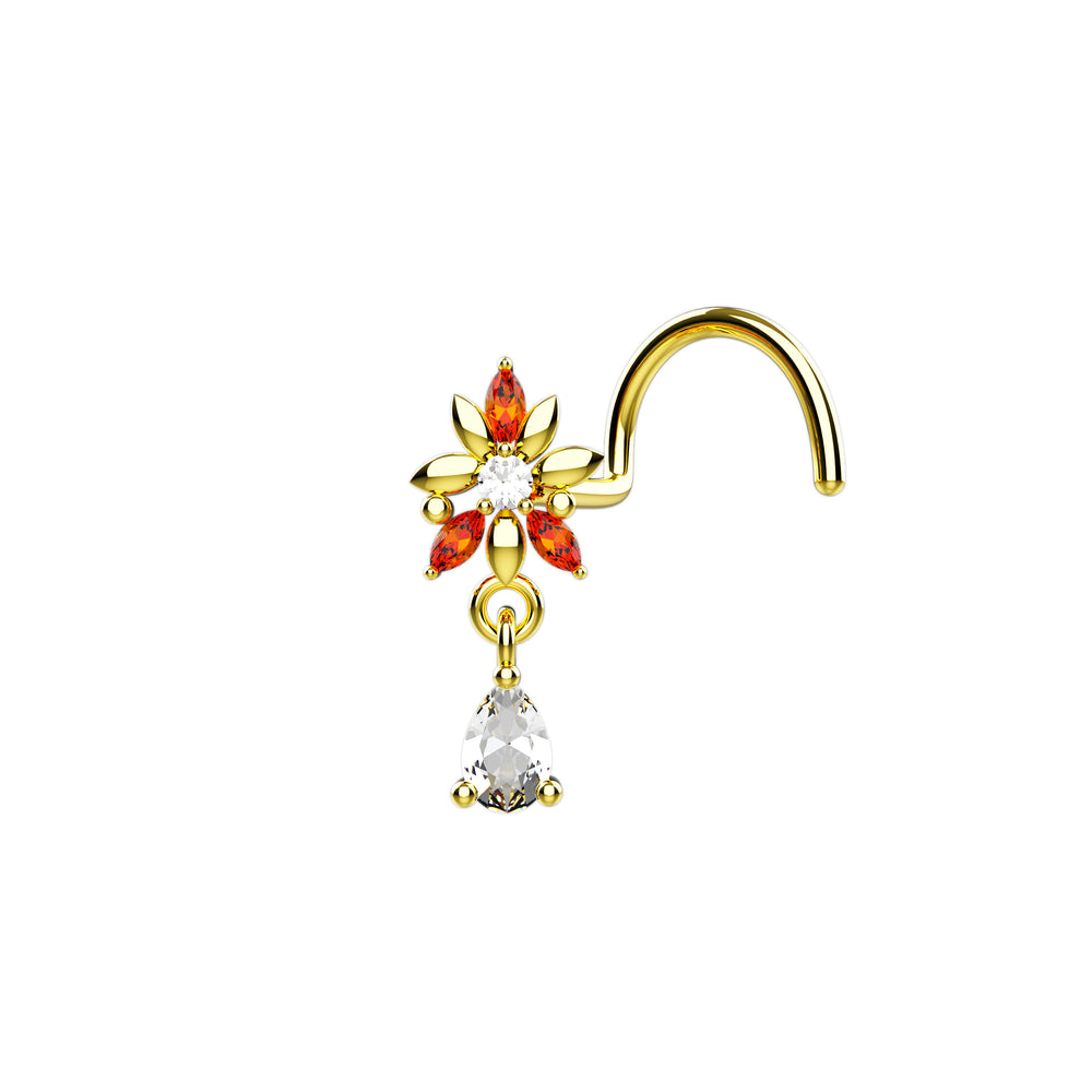 Gold nose stud