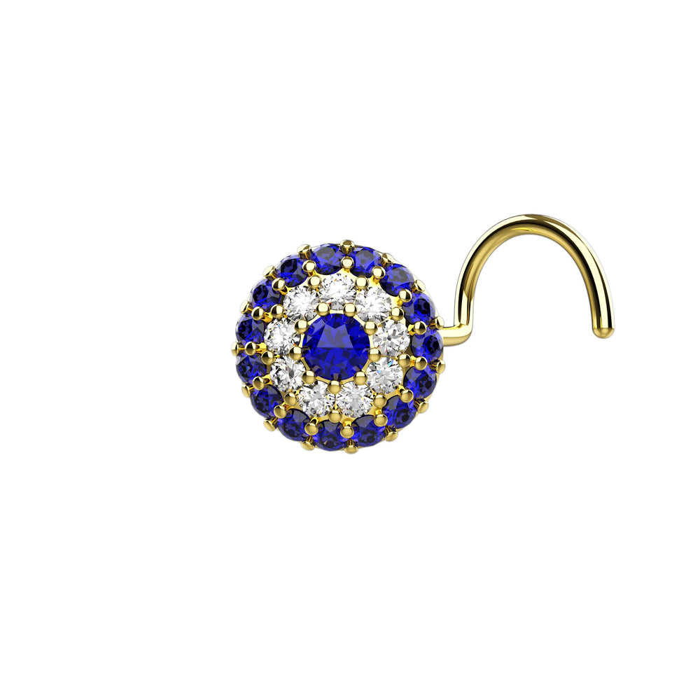 Evil eye nose piercing ring