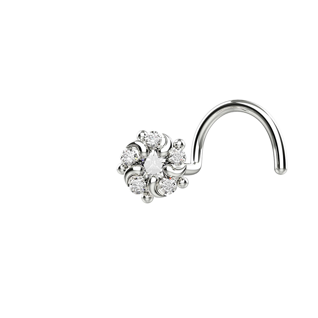 Stylish nose studs silver 