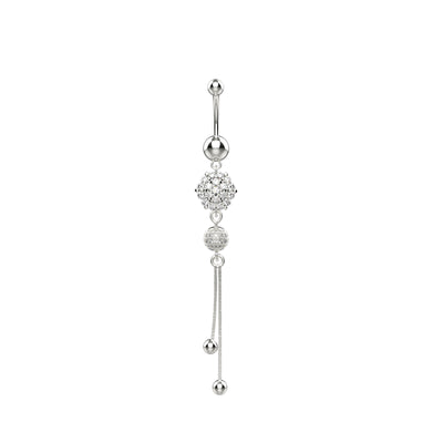 CZ Diamond Gems Belly Button Ring Piercing Jewelry