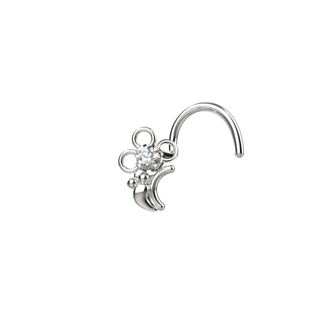 sterling silver nose piercing