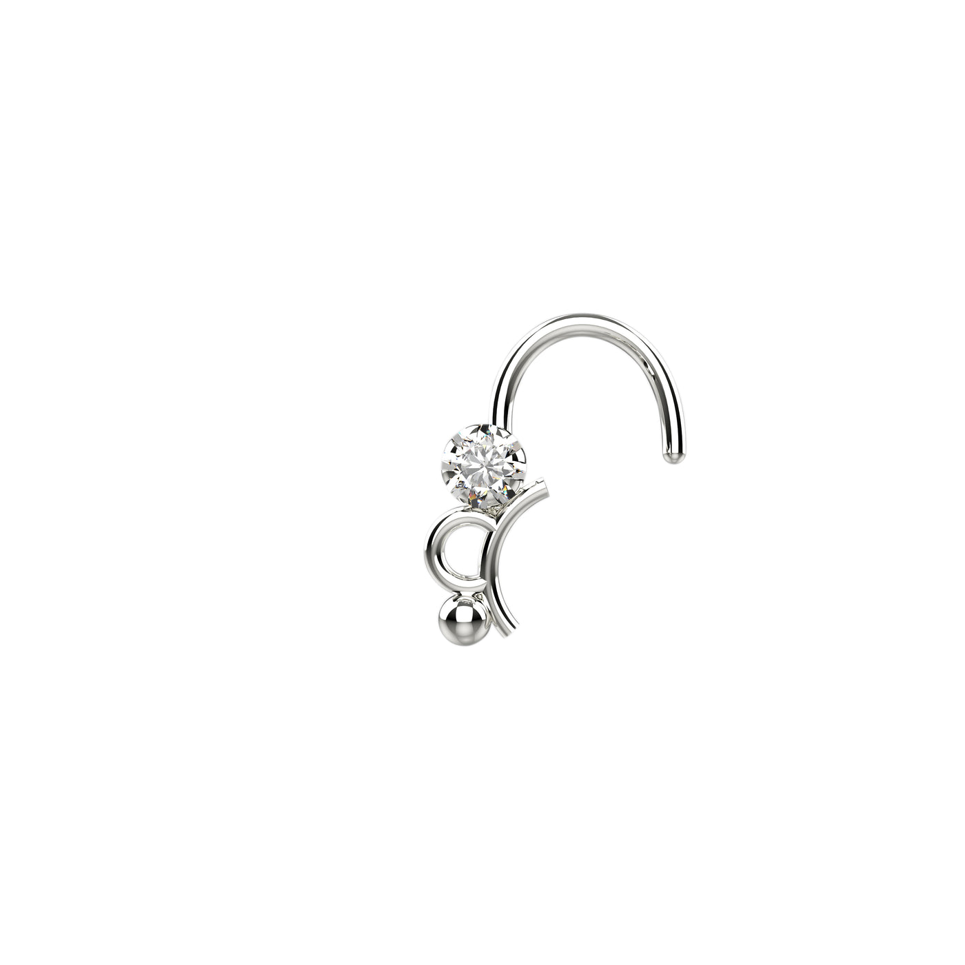 nose ring stud with ball end