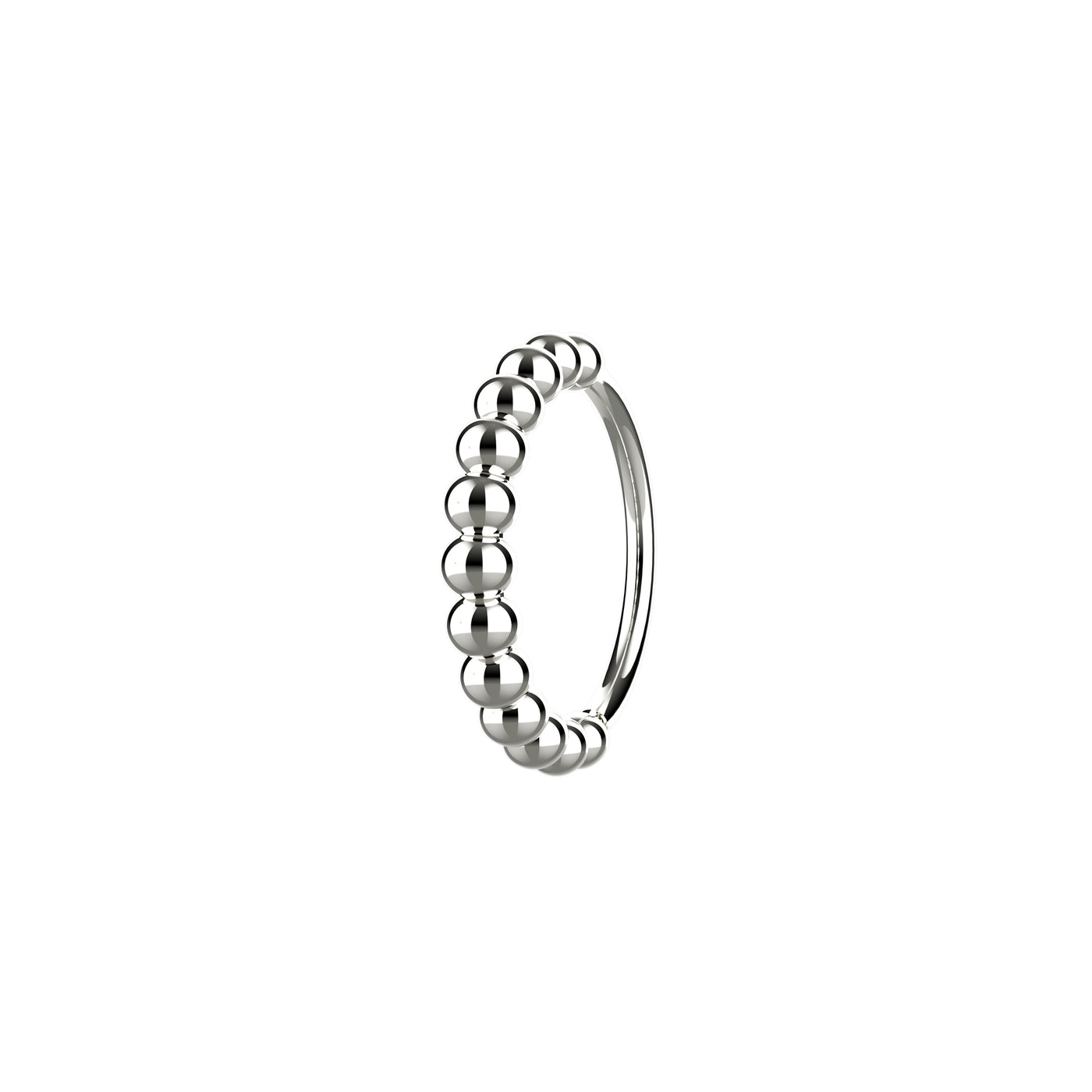 silver double nose hoop ring