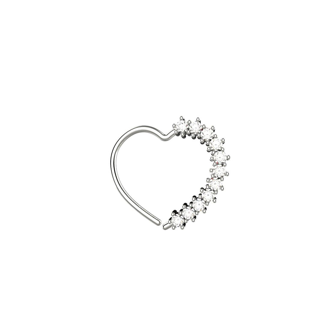 heart hoop nose ring gift for her