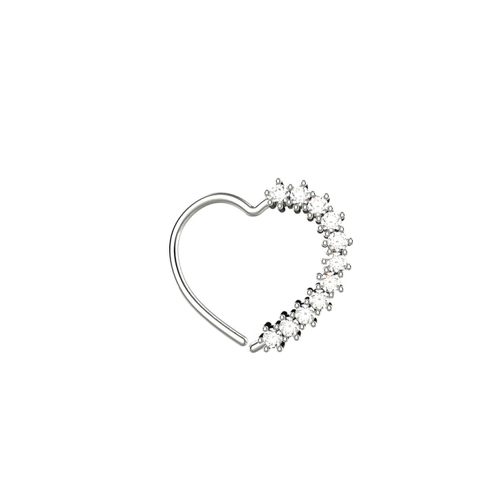 heart hoop nose ring gift for her