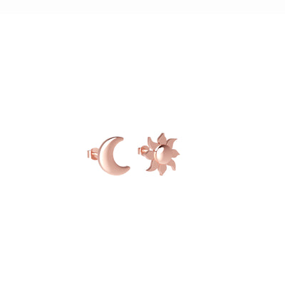 light Sun Moon ear stud jewelry