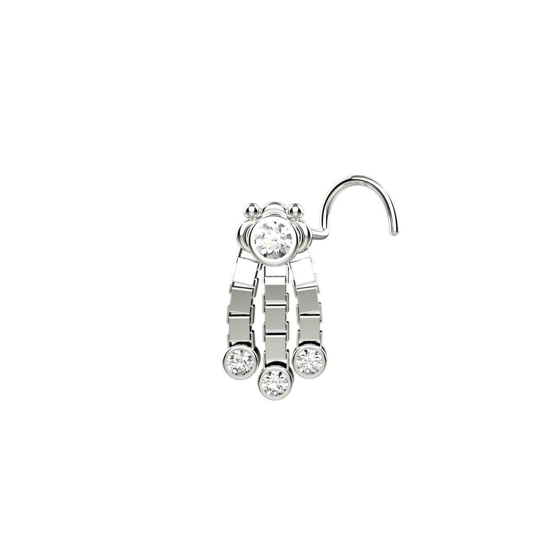 Sensitive skin nose rings silver