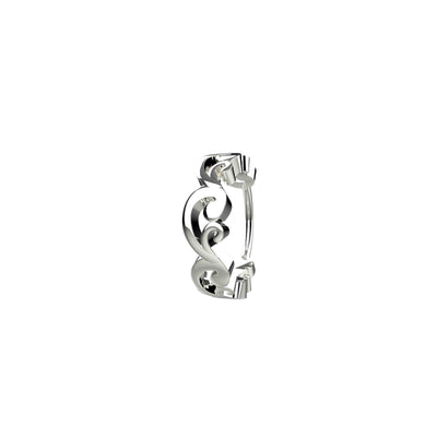 twisted nose ring silver
